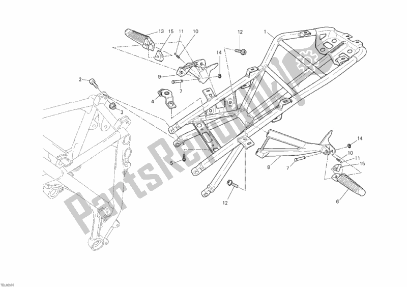 Alle onderdelen voor de Achterframe van de Ducati Superbike 848 EVO 2011